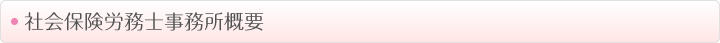 社会保険労務士事務所概要